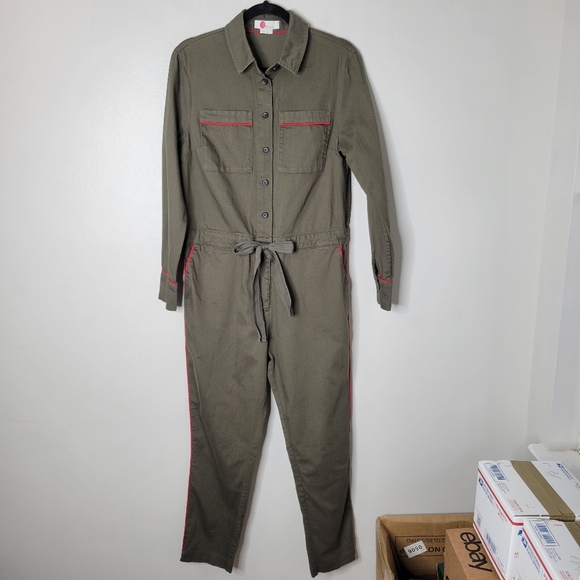 Boden Jessie Coveralls/Jumpsuit W/Red Piping
